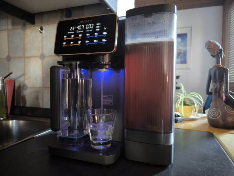 Even dirty water is turned into drinkable water in a matter of seconds.