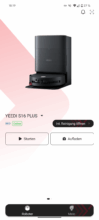 Home page of the Yeedi app with connected robot S16 Plus