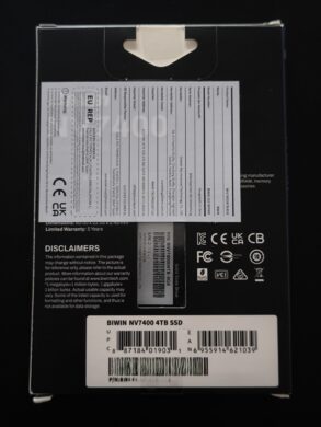 Back of the packaging